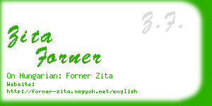 zita forner business card